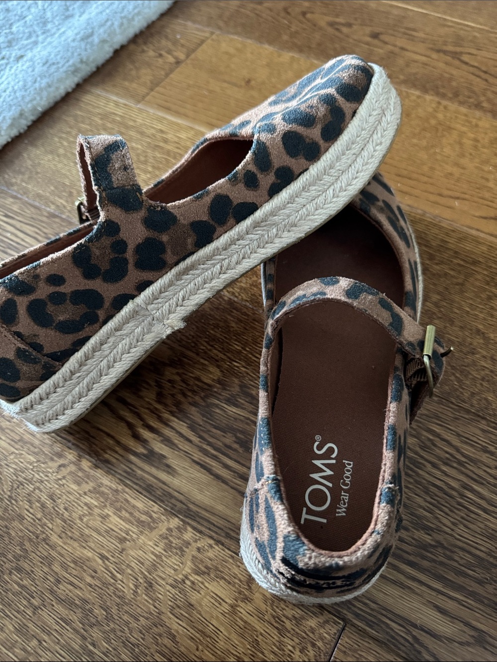 TOMS Leopard Espadrille Mary Jane.